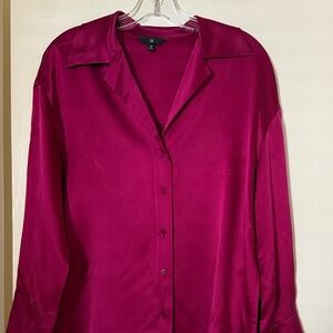 Banana Republic Fuchsia  Silk Blouse